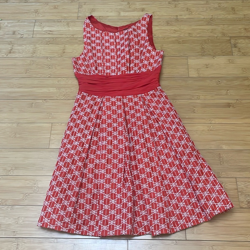 Anthropologie Frock! By Tracy Reese Retro Fit & Flare Dress Size 2 Linen Silk